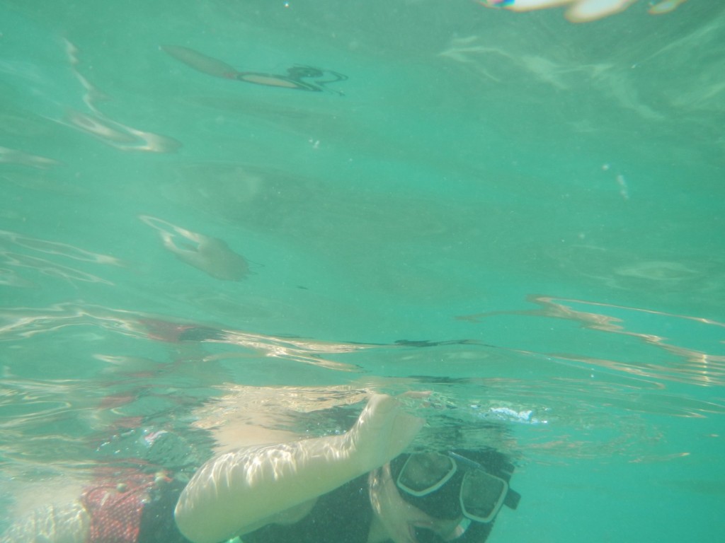Jo having a swim